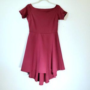 Sarin Mathews Off The Shoulder Dress L Burgundy